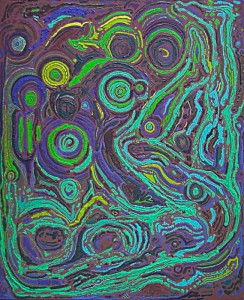 1- Acrílica e Óleo sobre Tela Pigmentada - 160x130cm