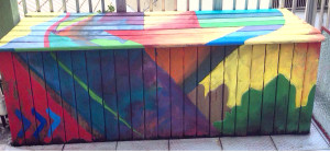 1- Bancada Colorida - Pintura sobre Madeira