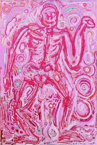 3- Acrílica e Óleo sobre Tela Pigmentada - 194x94cm