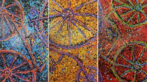 Tríptico Ibiza -Acrílica sobre Tela - 120x210cm